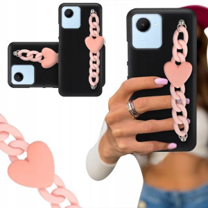 ETUI BLINK CZARNY MATOWY do REALME C30 Łańcuszek