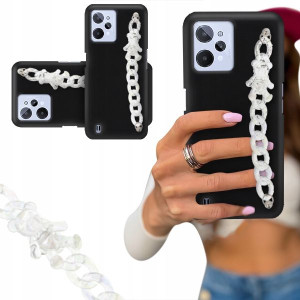 Etui Blink Czarny Matowy Do Realme C31 Biały Miś