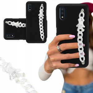 Etui Blink Czarny Matowy Do Samsung A01 Biały Miś