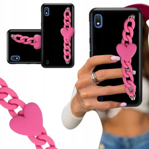 ETUI BLINK CZARNY MATOWY do SAMSUNG A10 Malinowe