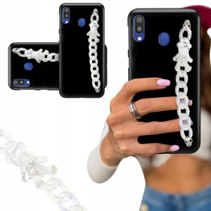 Etui Blink Czarny Matowy Do Samsung M20 Biały Miś