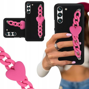 ETUI BLINK CZARNY MATOWY do SAMSUNG S22 Malinowe