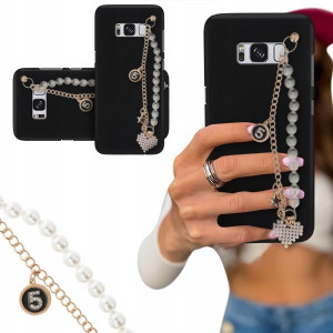 ETUI BLINK CZARNY MATOWY do SAMSUNG S8 Perły Serce