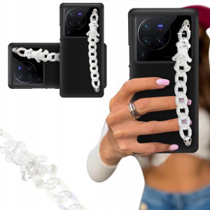Etui Blink Czarny Matowy Do Vivo X80 Pro Biały Miś