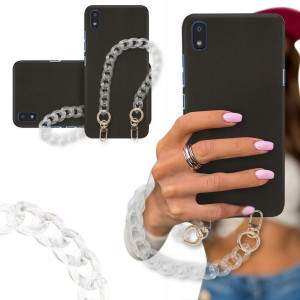 ETUI BLINK MAT CZARNY do LG K20 Złote Karabińczyki