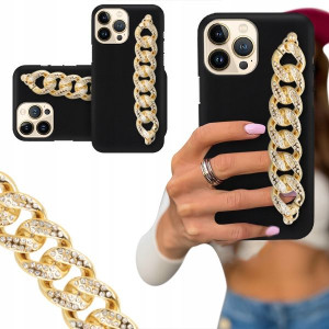ETUI BLINK MAT do IPHONE 13 PRO MAX Łańcuch Złoty
