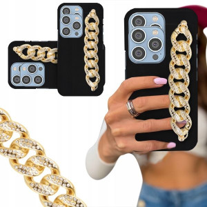 ETUI BLINK MAT do IPHONE 14 PRO MAX Łańcuch Złoty