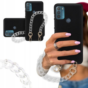 ETUI BLINK MAT do MOTOROLA G50 Złote Karabińczyki