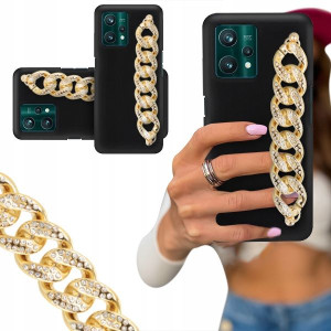 ETUI BLINK MAT do REALME 9 PRO PLUS Łańcuch Złoty