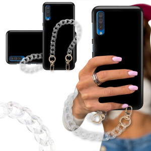 ETUI BLINK MAT do SAMSUNG A50s Złote Karabińczyki