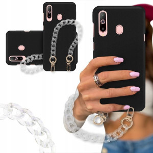 ETUI BLINK MAT do SAMSUNG A60 Złote Karabińczyki