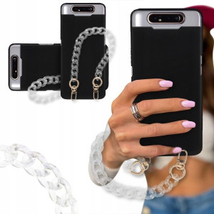 ETUI BLINK MAT do SAMSUNG A80 Złote Karabińczyki