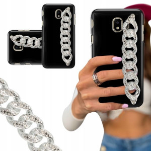ETUI BLINK MAT do SAMSUNG J4 2018 Łańcuch Silver
