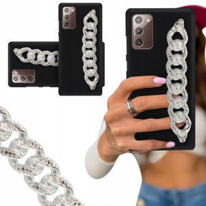ETUI BLINK MAT do SAMSUNG NOTE 20 Łańcuch Silver