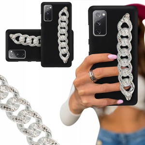 ETUI BLINK MAT do SAMSUNG S20 LITE Łańcuch Silver