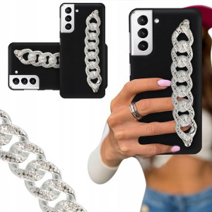 ETUI BLINK MAT do SAMSUNG S21 PLUS Łańcuch Silver
