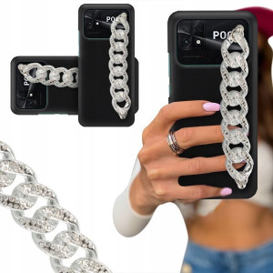 ETUI BLINK MAT do XIAOMI POCO C40 Łańcuch Silver