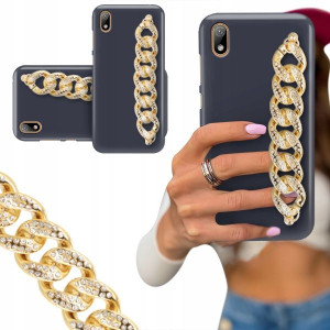 Etui Blink Mat Granat Do Huawei Y5 2019 Łańcuch