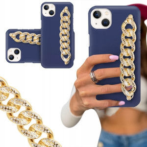 Etui Blink Mat Granat Do Iphone 14 Plus Łańcuch