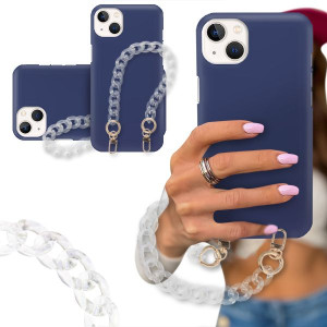 ETUI BLINK MAT GRANAT do IPHONE 14 PLUS Łańcuszek