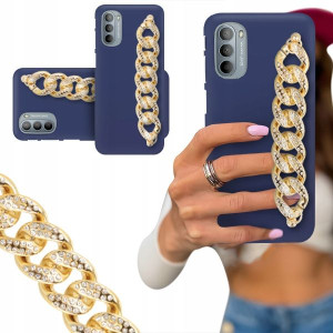 Etui Blink Mat Granat Do Motorola G41 4g Łańcuch
