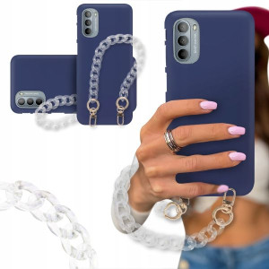 ETUI BLINK MAT GRANAT do MOTOROLA G41 4G Łańcuszek