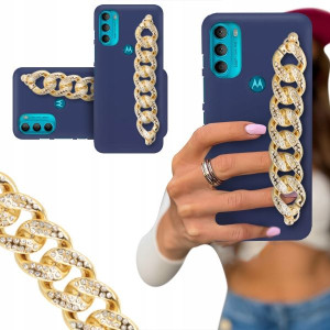 Etui Blink Mat Granat Do Motorola G71 5g Łańcuch