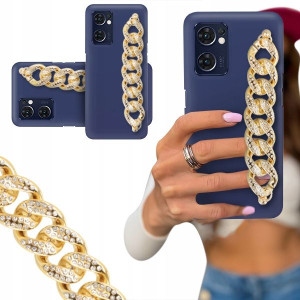ETUI BLINK MAT GRANAT do OPPO RENO 7 5G Łańcuch