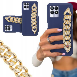 ETUI BLINK MAT GRANAT do REALME 8i Złoty Łańcuch