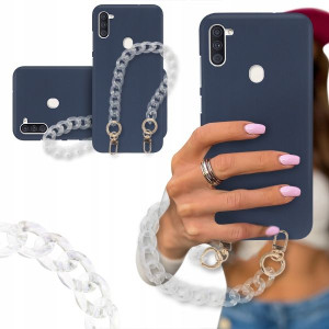 ETUI BLINK MAT GRANAT do SAMSUNG A11 Karabińczyk