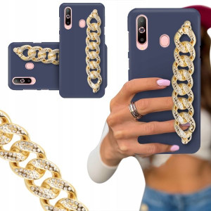 ETUI BLINK MAT GRANAT do SAMSUNG A60 Złoty Łańcuch