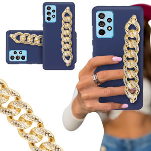 Etui Blink Mat Granat Do Samsung A73 5g Łańcuch