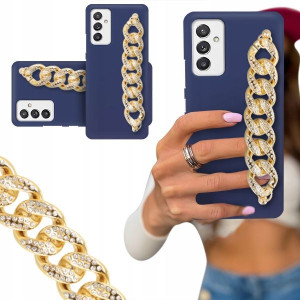 Etui Blink Mat Granat Do Samsung A82 5g Łańcuch