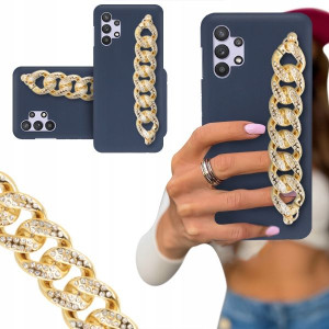 Etui Blink Mat Granat Do Samsung M32 5g Łańcuch