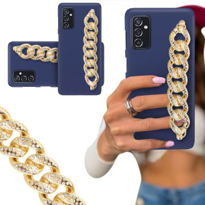Etui Blink Mat Granat Do Samsung M52 5g Łańcuch