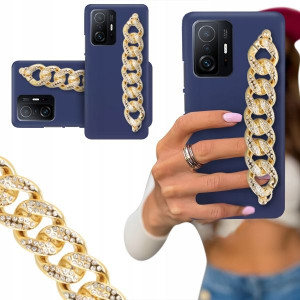 Etui Blink Mat Granat Do Xiaomi 11t Pro 5g Łańcuch