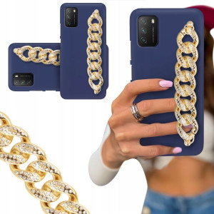 Etui Blink Mat Granat Do Xiaomi Poco M3 Łańcuch