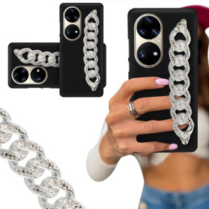 ETUI BLINK MATOWY do HUAWEI P50 PRO Łańcuch Silver