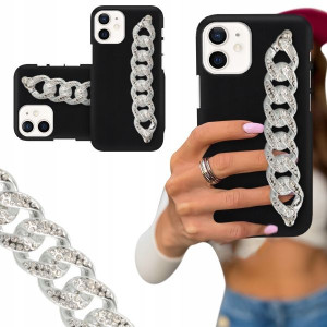 ETUI BLINK MATOWY do IPHONE 12 MINI Łańcuch Silver