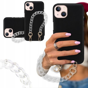ETUI BLINK MATOWY do IPHONE 13 Złote Karabińczyki