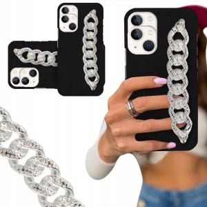 ETUI BLINK MATOWY do IPHONE 14 PLUS Łańcuch Silver