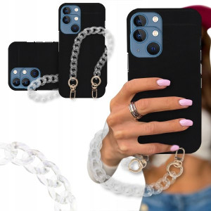 ETUI BLINK MATOWY do IPHONE 14 Złote Karabińczyki