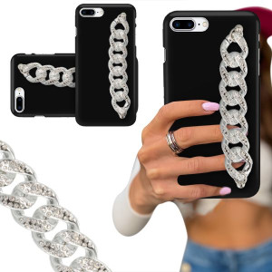ETUI BLINK MATOWY do IPHONE 7 PLUS Łańcuch Silver