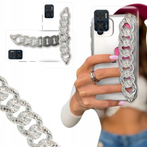ETUI BLINK MATOWY do MOTOROLA E22 Łańcuch Silver