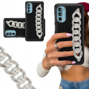 ETUI BLINK MATOWY do MOTOROLA G82 Łańcuch Silver