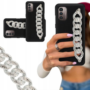 ETUI BLINK MATOWY do NOKIA G21 4G Łańcuch Silver