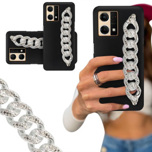 ETUI BLINK MATOWY do OPPO RENO 7 4G Łańcuch Silver