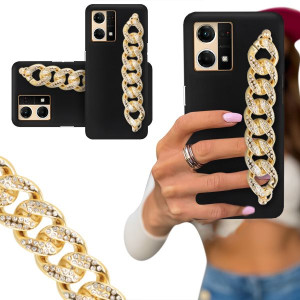 ETUI BLINK MATOWY do OPPO RENO 7 4G Łańcuch Złoty