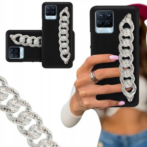 ETUI BLINK MATOWY do REALME 8 PRO Łańcuch Silver