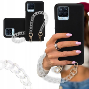 ETUI BLINK MATOWY do REALME 8 Złote Karabińczyki